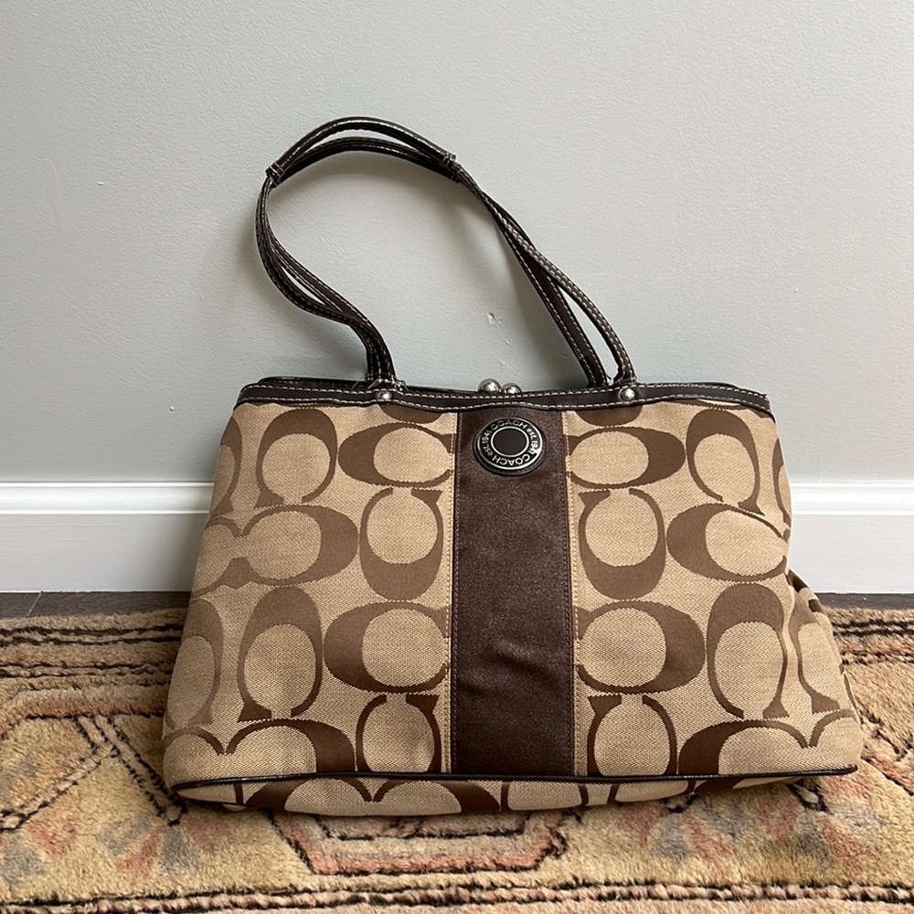 Authentic Coach Shoulder Bag and Matching Wallet